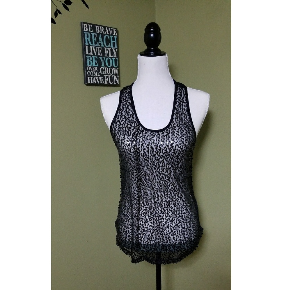 Black Forever 21 Sequence Tank Top